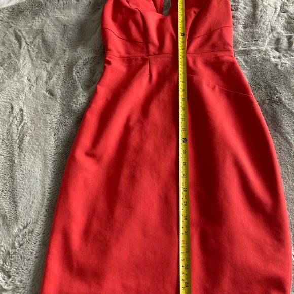 Coral (not red) RW&Co dress, in perfect condition. Size 00, stretch lining. - Picture 8 of 8